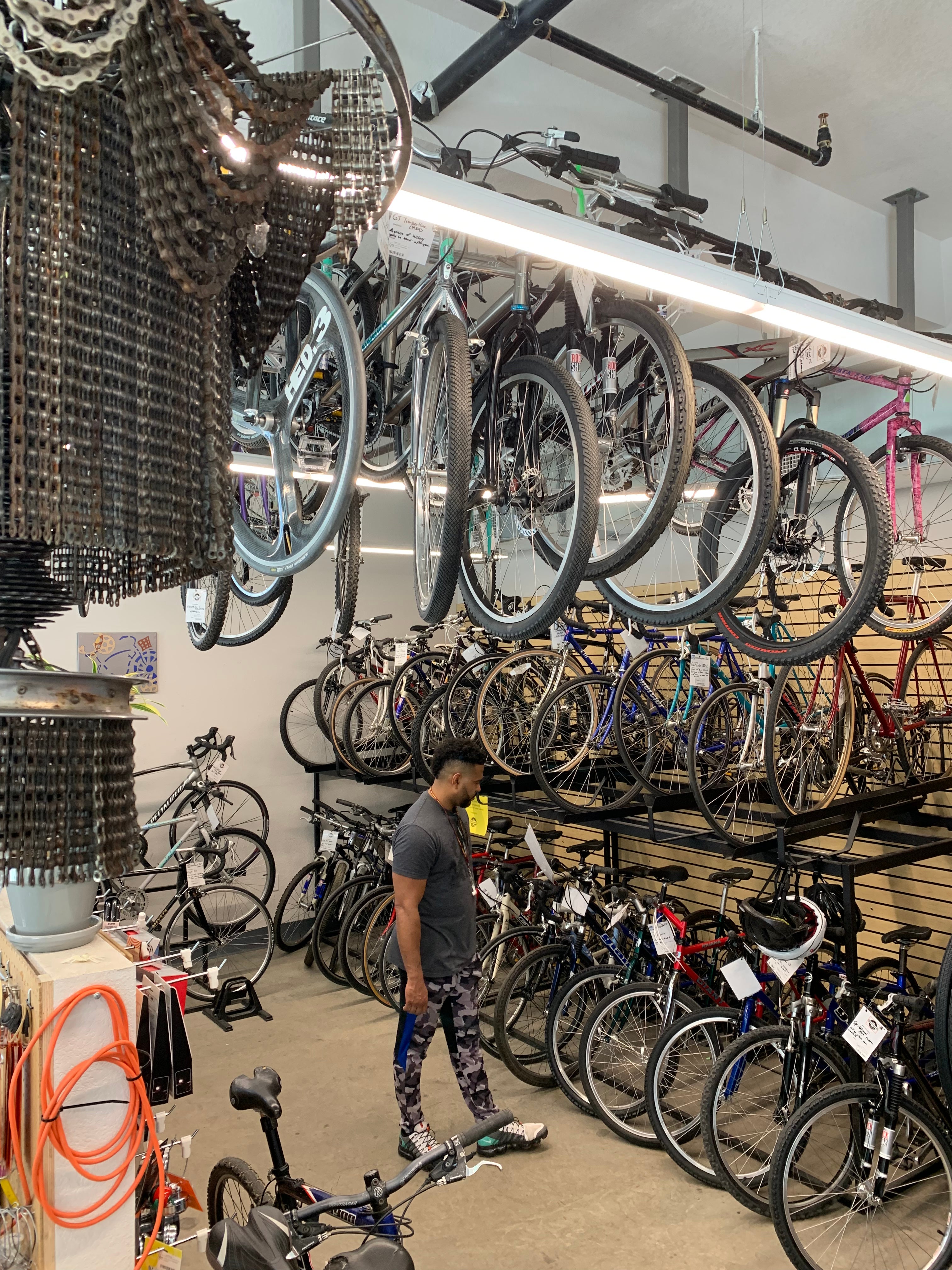 Retail Stores Bikes Together